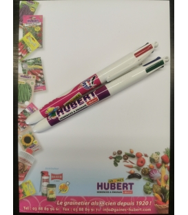 Stylo BIC 4 Couleurs Graines Hubert noir - bleu - vert - rouge